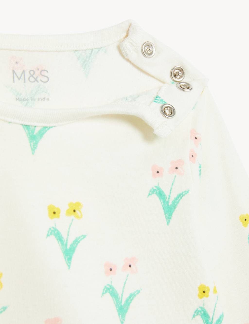 Pure Cotton Floral Top (0-3 Yrs) image 3