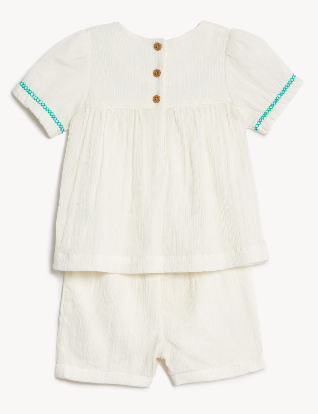 2pc Pure Cotton Embroidered Outfit (0-3 Yrs) image 2