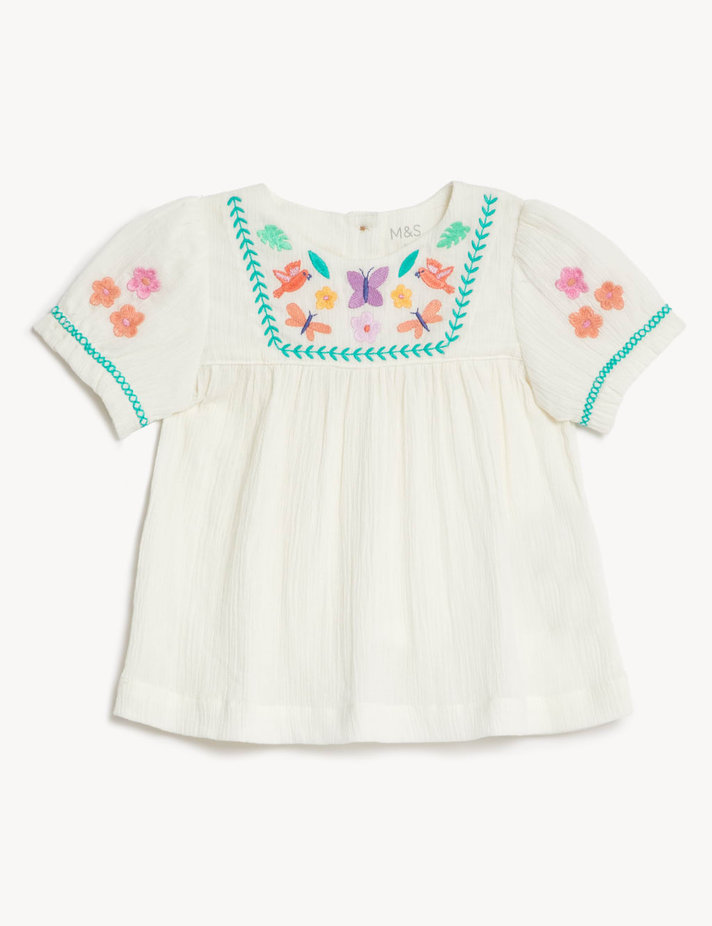 2pc Pure Cotton Embroidered Outfit (0-3 Yrs) image 3