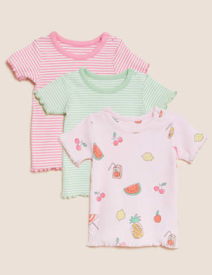 3pk Cotton Rich Print T-Shirts (0-3 Yrs) - KG