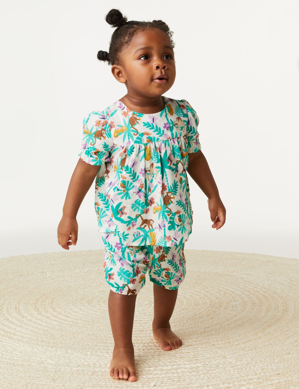 2pc Pure Cotton Jungle Print Outfit (0-3 Yrs) image 5