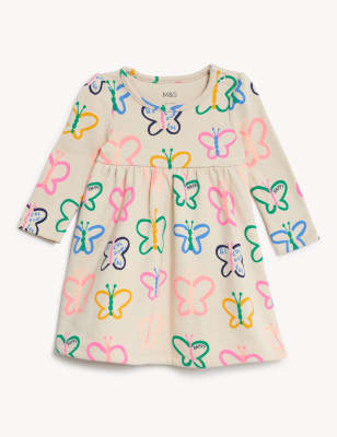 

Girls M&S Collection Cotton Rich Butterfly Dress (0-3 Yrs) - Beige Mix, Beige Mix