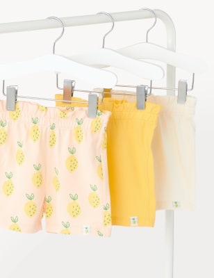 3pk Pure Cotton Shorts (0-3 Yrs) - BH