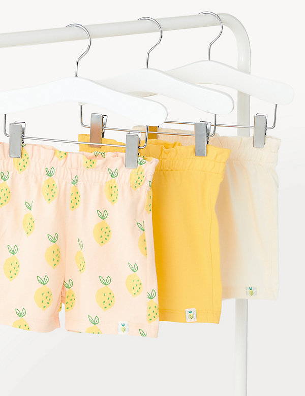 3pk Pure Cotton Shorts (0-3 Yrs) - NL