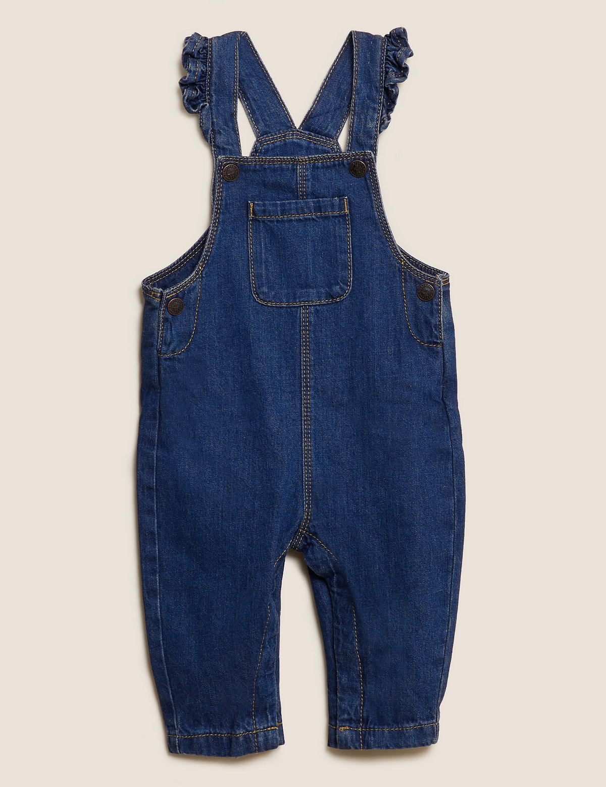 2pc Pure Cotton Denim Dungaree Outfit