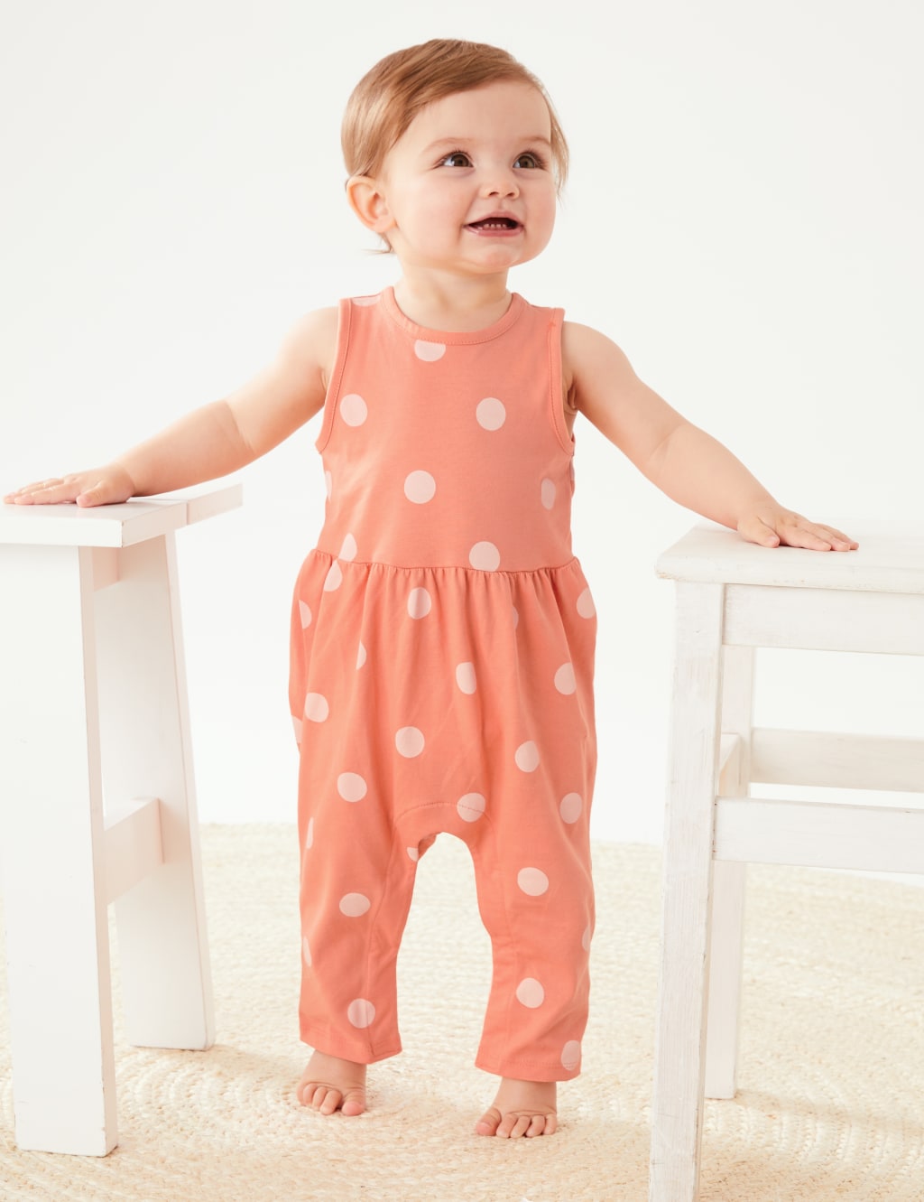 Pure Cotton Polka Dot Romper (0-3 Yrs) image 1