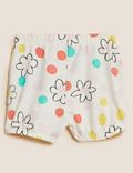Pure Cotton Floral Shorts (0-3 Yrs)