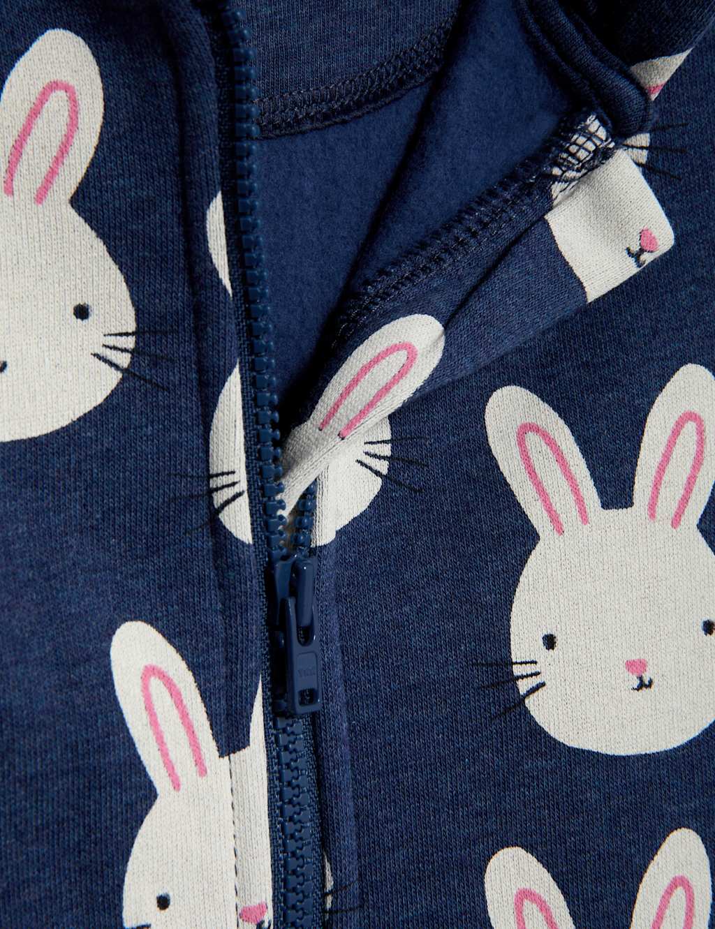Cotton Rich Bunny Zip Hoodie (0-3 Yrs) image 3