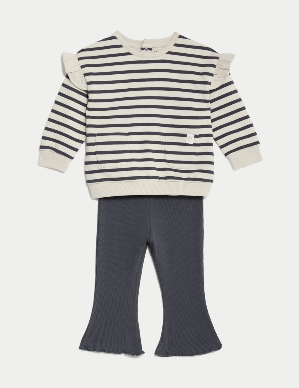 2pc Cotton Rich Striped Outfit (0-3 Yrs) image 1