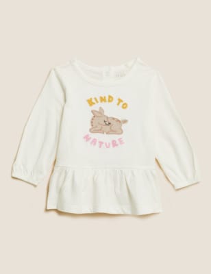 

M&S Collection Pack de 3 tops 100% algodón con estampado de ciervos (0-3 años) - Multi, Multi