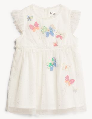 Glitter Butterfly Tulle Dress (0-3 Yrs)