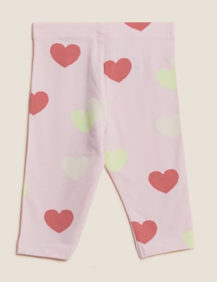 

Leggings mit hohem Baumwollanteil und Herzmuster (0-3 J.) - Pink Mix, Pink Mix