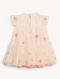 Tulle Floral Embroidered Dress (0-3 Yrs)