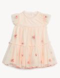 Tulle Floral Embroidered Dress (0-3 Yrs)