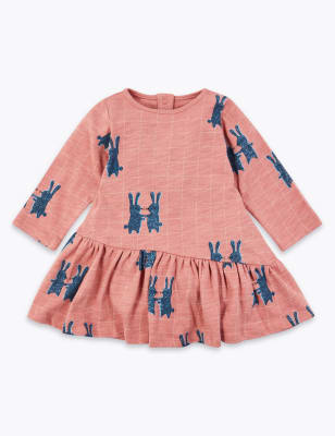 Robe en coton &agrave; imprim&eacute; lapin
