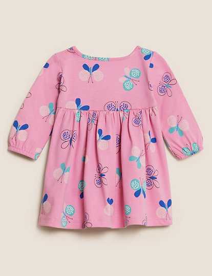 Pure Cotton Butterfly Print Dress