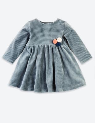 Robe en coton &agrave; pompon