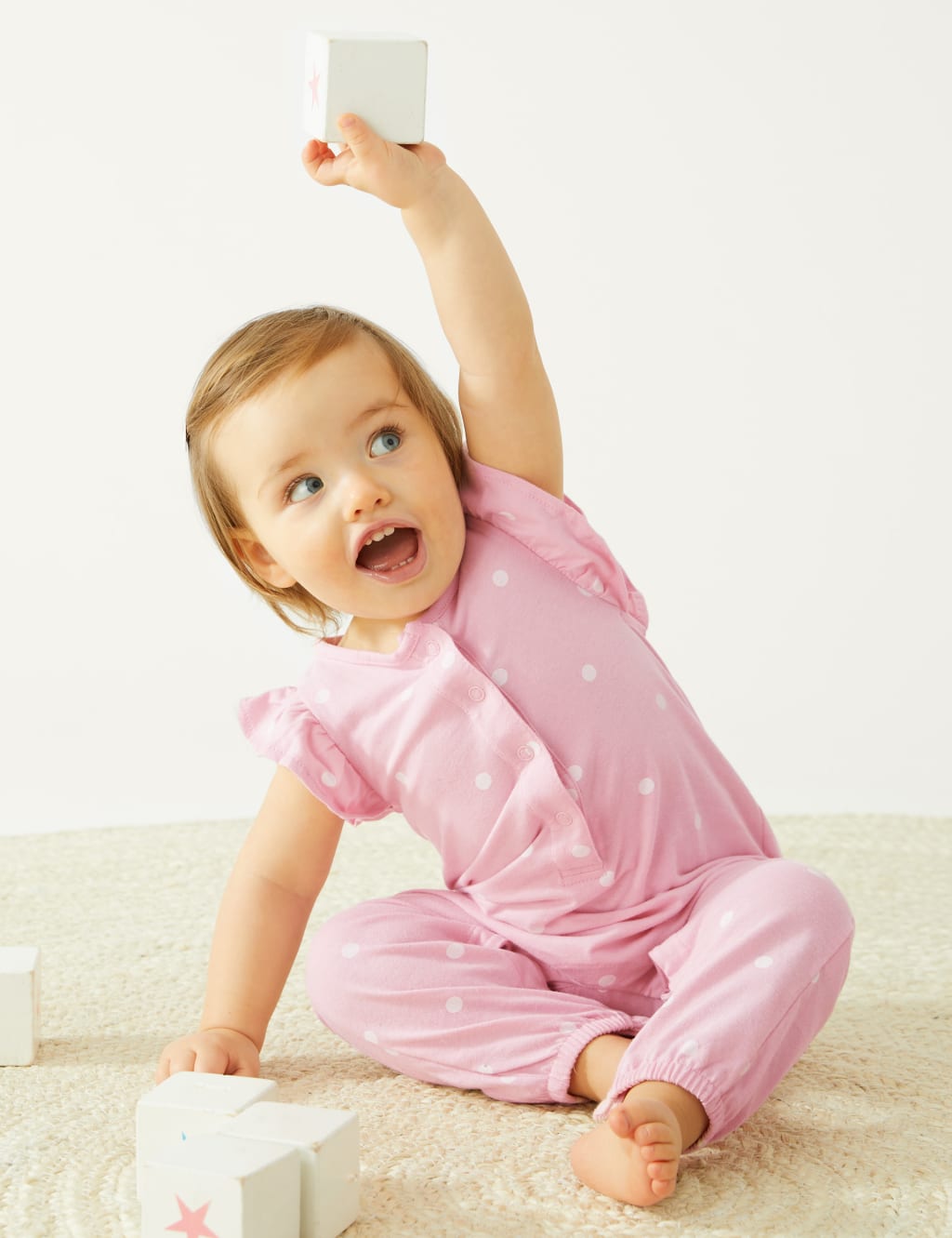 Pure Cotton Spot Romper (0-3 Yrs) image 1