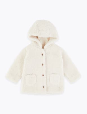 Gilet en peau de mouton &agrave; capuche