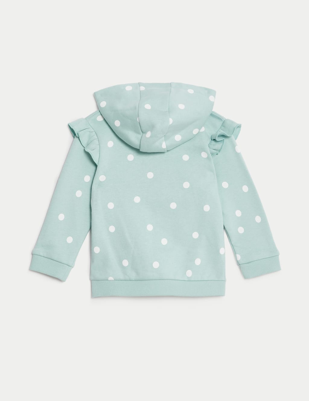 Cotton Rich Spot Zip Hoodie (0-3 Yrs) image 3