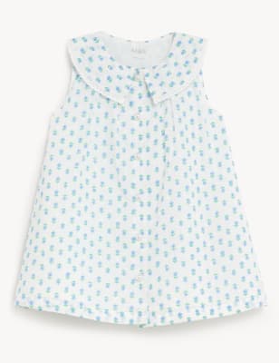 

M&S Collection Vestido floral 100% algodón (0-3 años) - Ivory Mix, Ivory Mix