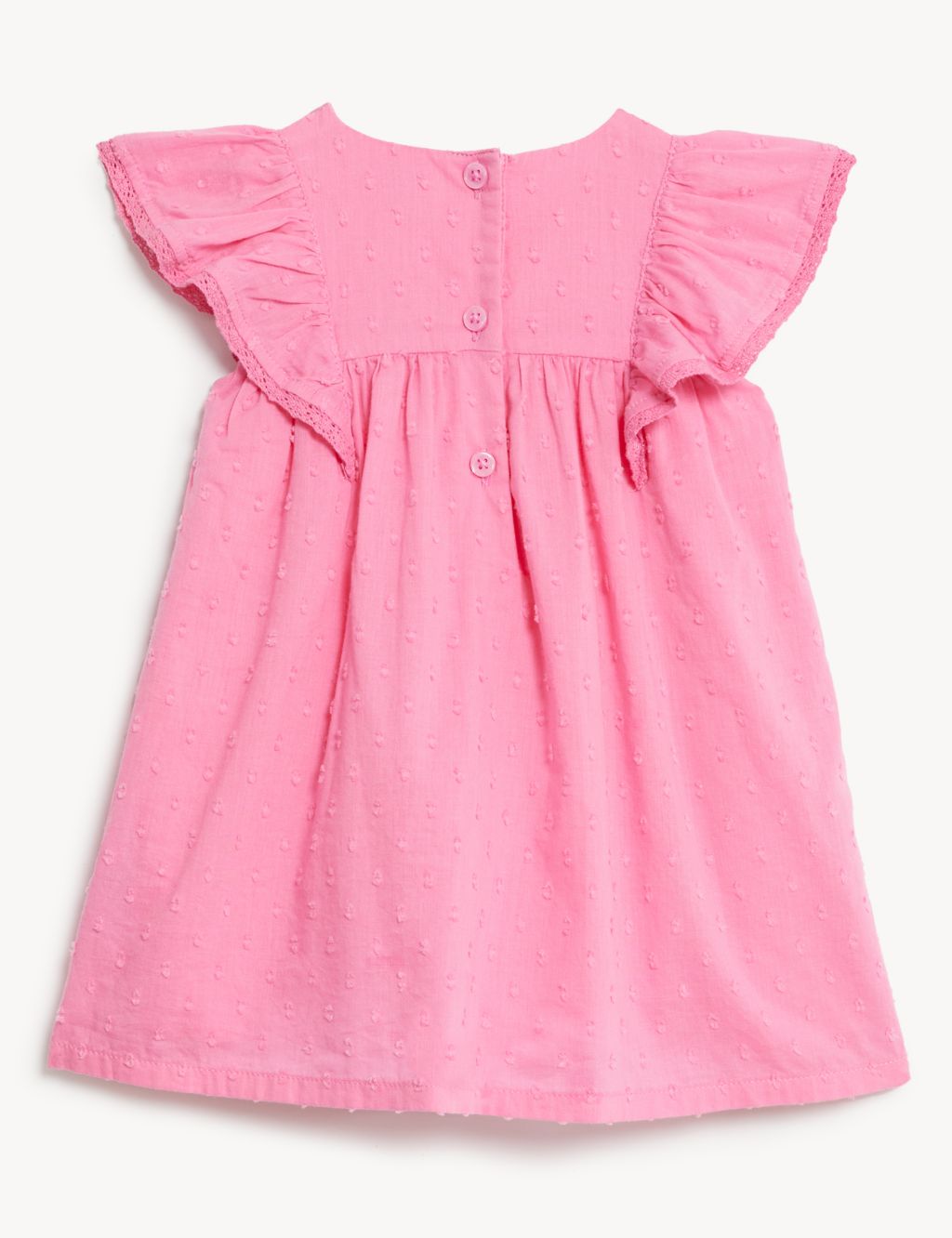 Pure Cotton Textured Dress (0-3 Yrs) image 2