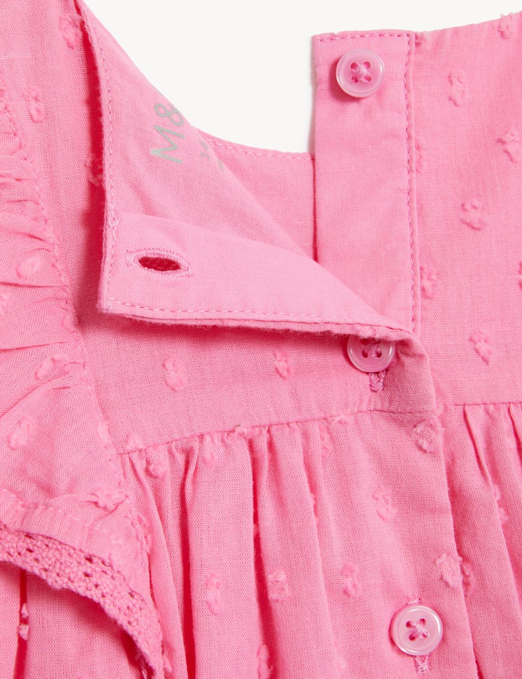Pure Cotton Textured Dress (0-3 Yrs) image 3