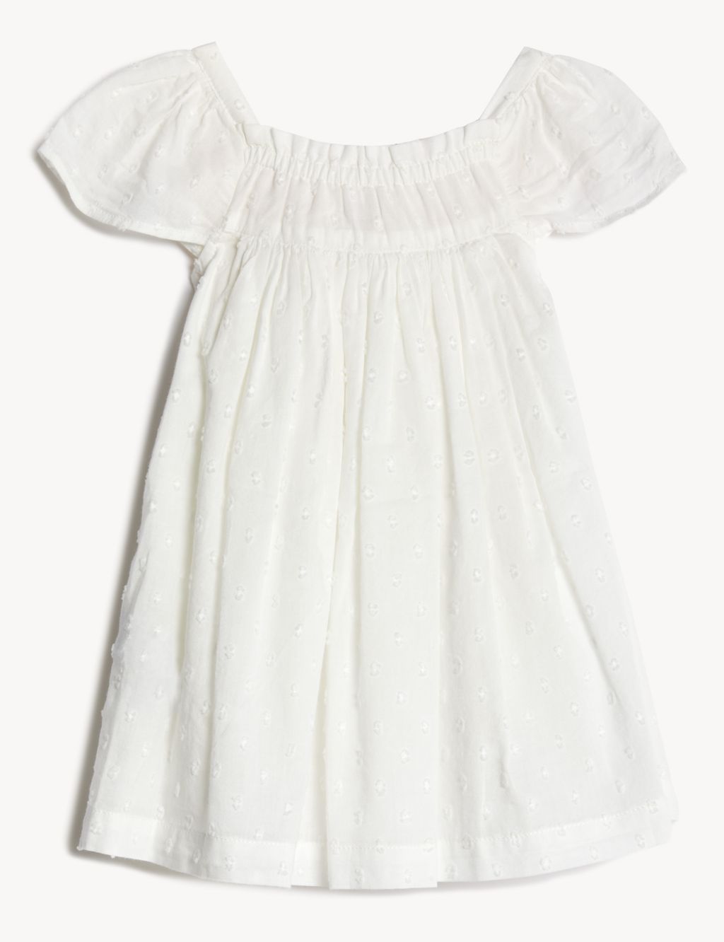 Pure Cotton Shirred Dress (0 - 3 Yrs) image 2