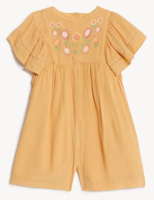 

M&S Collection Strampelanzug mit Blumenmuster (0-3 J.) - Yellow, Yellow