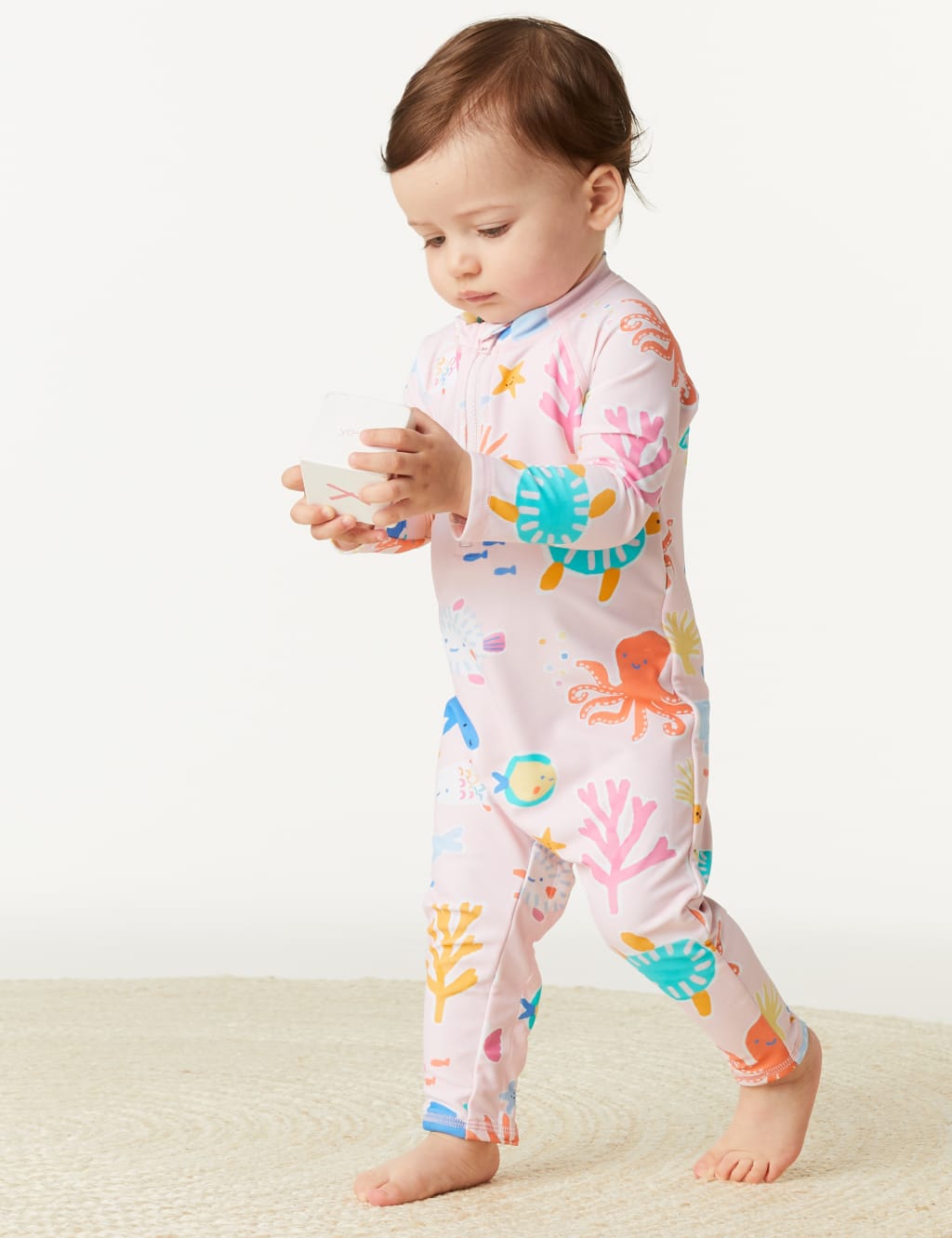 Sealife Long Sleeve Swimsuit & Hat Set (0-3 Yrs) image 1