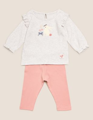 

Girls M&S Collection 2pc Cotton Rich Bunny Outfit (0-3 Yrs) - Pink Mix, Pink Mix