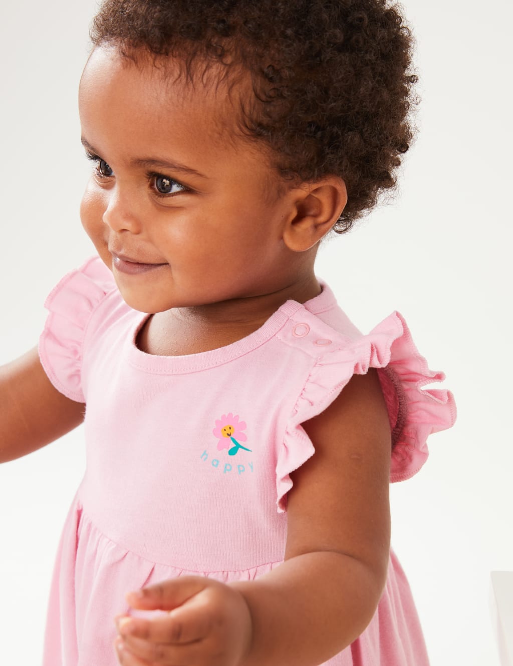 Pure Cotton Frill Dress (0-3 Yrs) image 5