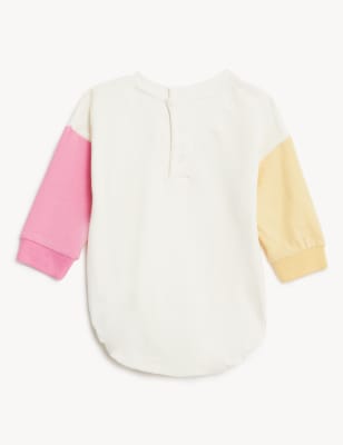 

M&S Collection Body de algodón con texto 'Smiles All Day' (0-3 años) - Yellow Mix, Yellow Mix