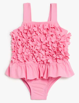 

Girls M&S Collection Floral Ruffle Swimsuit (0-3 Yrs) - Pink, Pink