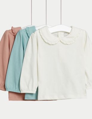 

Girls M&S Collection 3pk Cotton Rich Tops (0-3 Yrs) - Multi, Multi