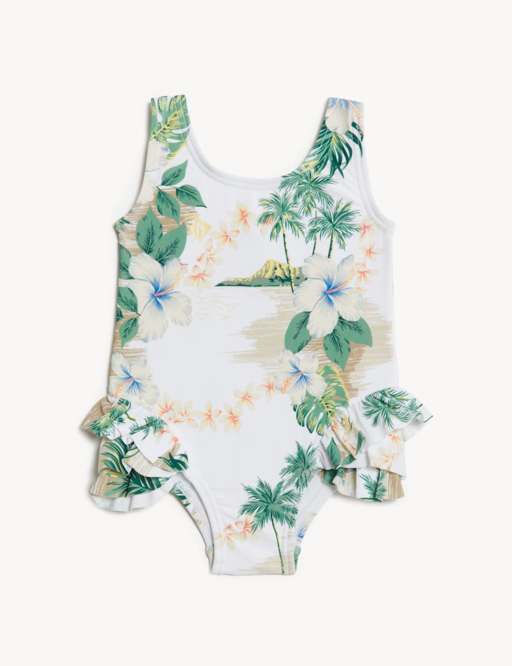 Mini Me Tropical Frill Swimsuit (0-3 Yrs) image 1