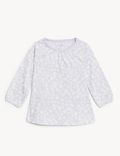 3pk Pure Cotton Patterned Tops (0-3 Yrs)