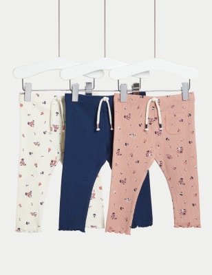 

Girls M&S Collection 3pk Cotton Rich Floral Leggings (0-3 Yrs) - Multi, Multi