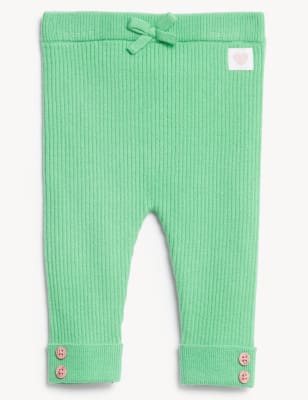

Girls M&S Collection Knitted Leggings (0-3 Yrs) - Green, Green