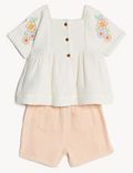 2pc Pure Cotton Floral Outfit
