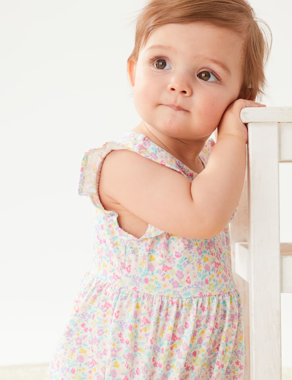 Pure Cotton Floral Romper (0-3 Yrs) image 5