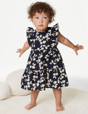 

Girls M&S Collection Pure Cotton Floral Dress (0-3 Yrs) - Navy Mix, Navy Mix