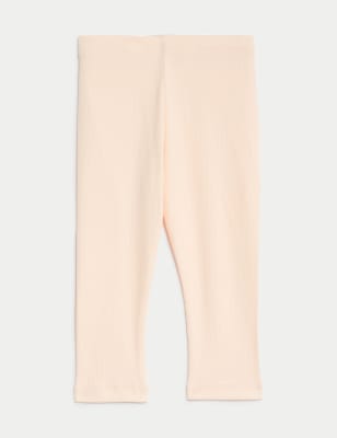 

Girls M&S Collection Cotton Rich Ribbed Leggings (0-3 Yrs) - Light Peach, Light Peach