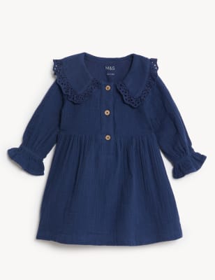 

Vestido 100% algodón (0-3 años) - Navy, Navy