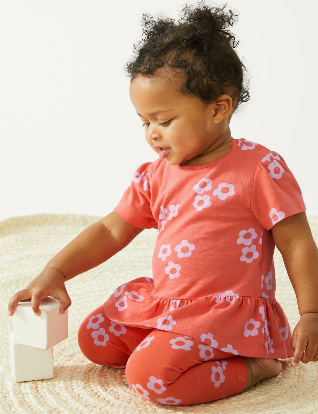 Pure Cotton Floral T-Shirt (0-3 Yrs) image 1