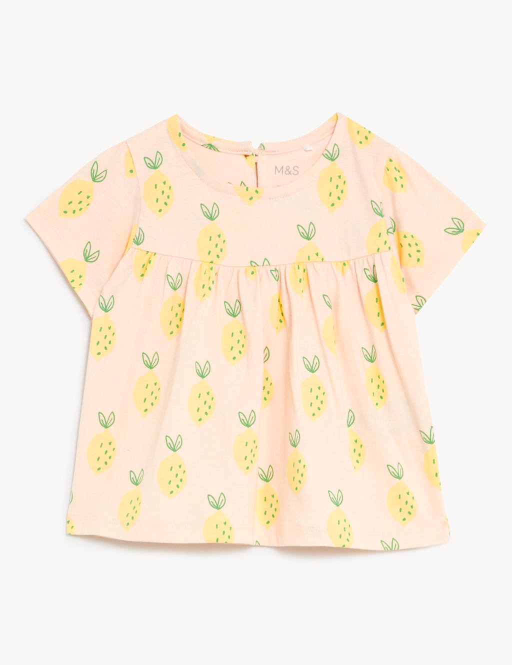 3pk Pure Cotton Lemon & Plain T-Shirts (0-3 Yrs) image 2