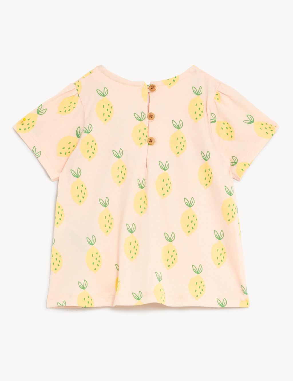 3pk Pure Cotton Lemon & Plain T-Shirts (0-3 Yrs) image 3