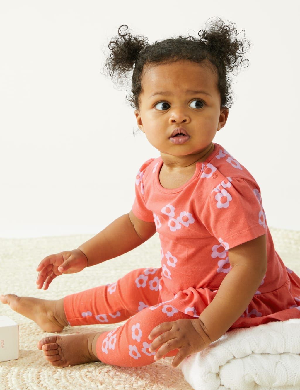 Cotton Rich Floral Print Leggings (0-3 Yrs) image 4