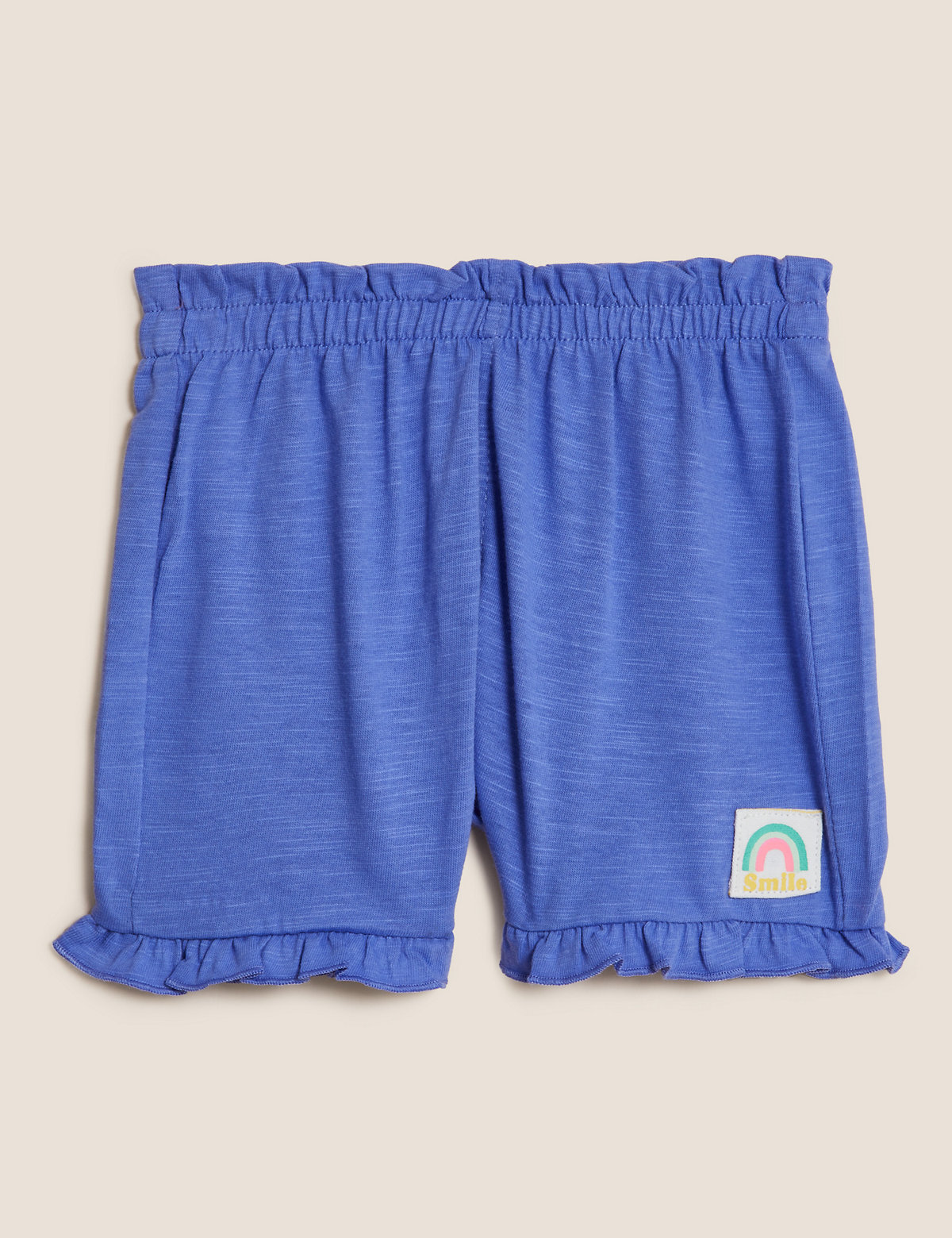 3pk Pure Cotton Frill Detail Shorts (0-3 Yrs)