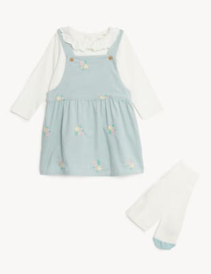 

Girls M&S Collection 3pc Cotton Rich Floral Outfit (0-3 Yrs) - Green Mix, Green Mix